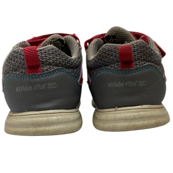 Stride Rite Boys Red Gray Sneakers Size 13M - Picture 4 of 16